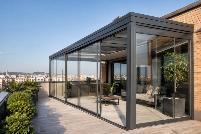 cerramientos aluminio terraza ático