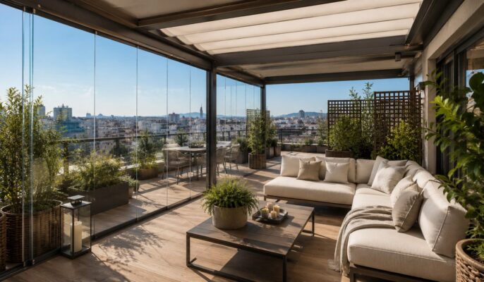 cerrar terraza ático sin obra